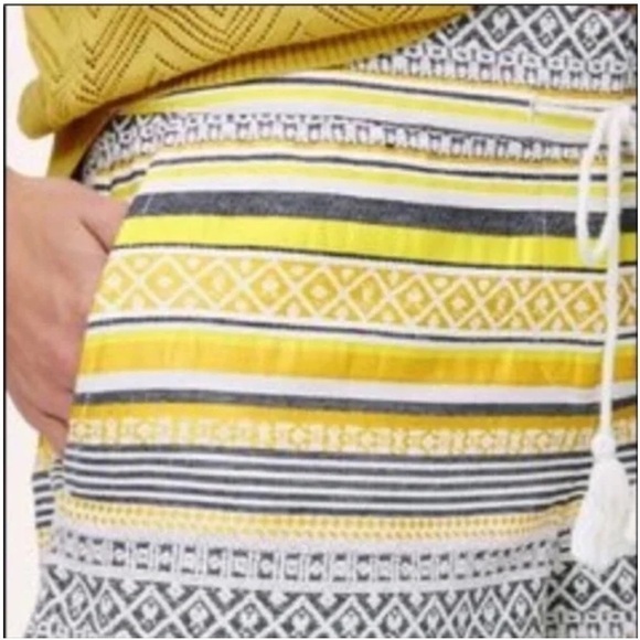Ann Taylor LOFT The Riviera Short in Yellow White Jacquard Stripes, Size‎ 0 - Picture 7 of 13